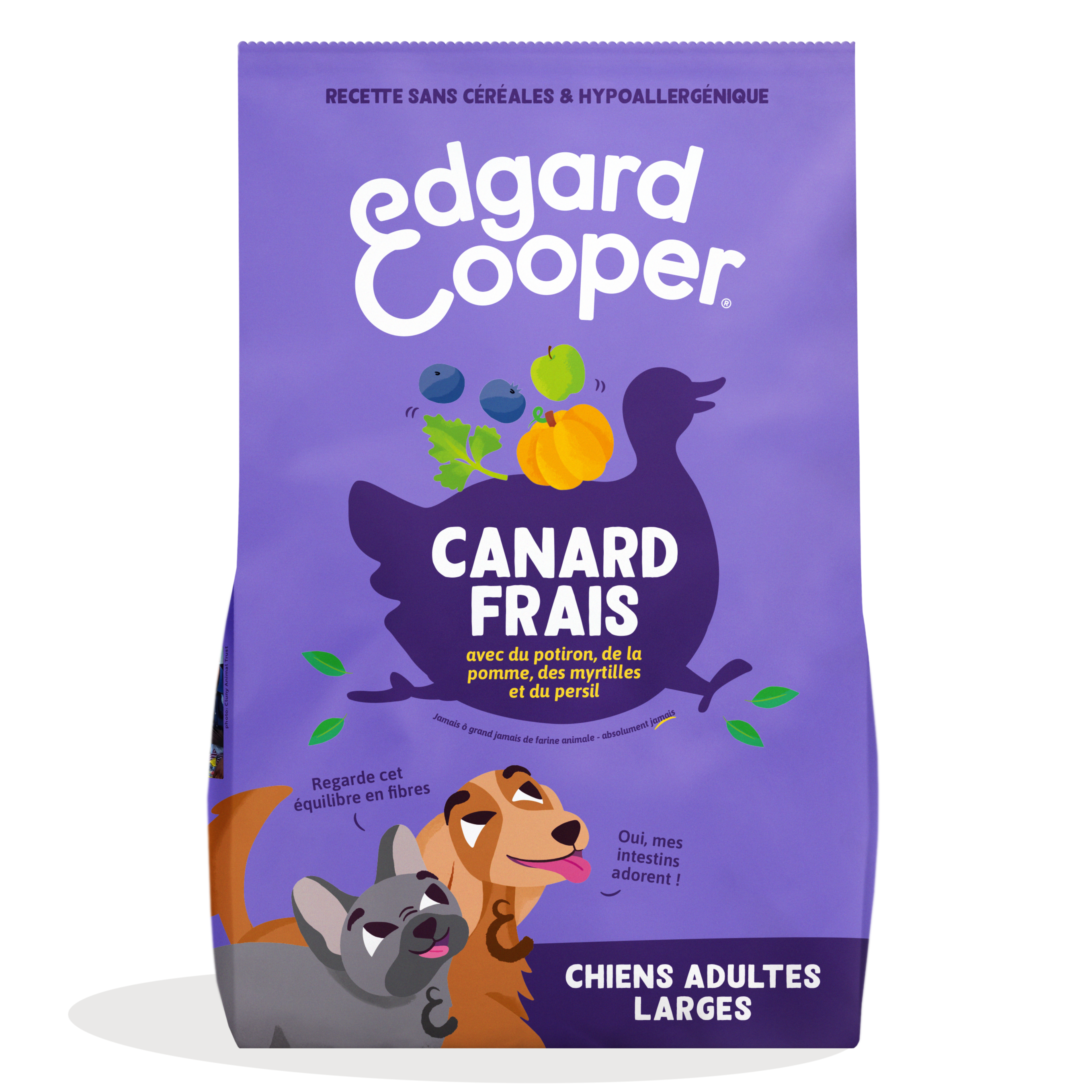 Edgard & Cooper - Croquettes Large Sans C&eacute;r&eacute;ales au Canard Frais pour Chiens Adultes - 12Kg Image num&eacute;ro 1