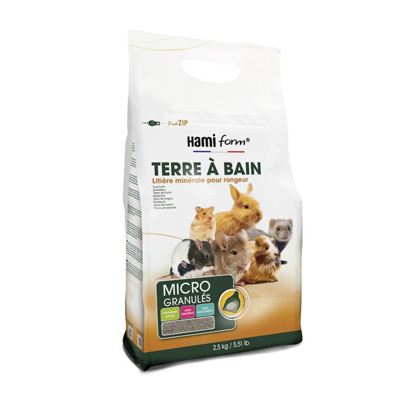 Hamiform - Terre &agrave; Bain Min&eacute;rale pour Rongeur - 2,5Kg Image num&eacute;ro 1