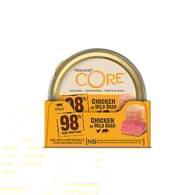Wellness CORE - Repas Complet Naturel au Poulet et Sanglier pour Chat - 85g