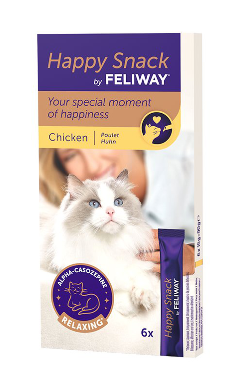 Feliway - Friandises Happy Snack au Poulet pour Chats - 6x15g Image numéro 1 Feliway - Friandises Happy Snack au Poulet pour Chats - 6x15g Image numéro 1