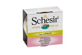 Schesir - Boîte Pâtée au Filets de Poulet en Bouillon pour Chat - 70g