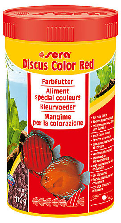 Sera - Aliments spécial Couleurs Discus Color Red pour Discus Rouges - 250ml image number null