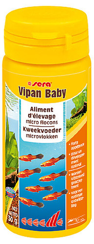 Sera - Aliments d'Élevage en Micro Flocons Vipan Baby pour Poissons - 50ml image number null