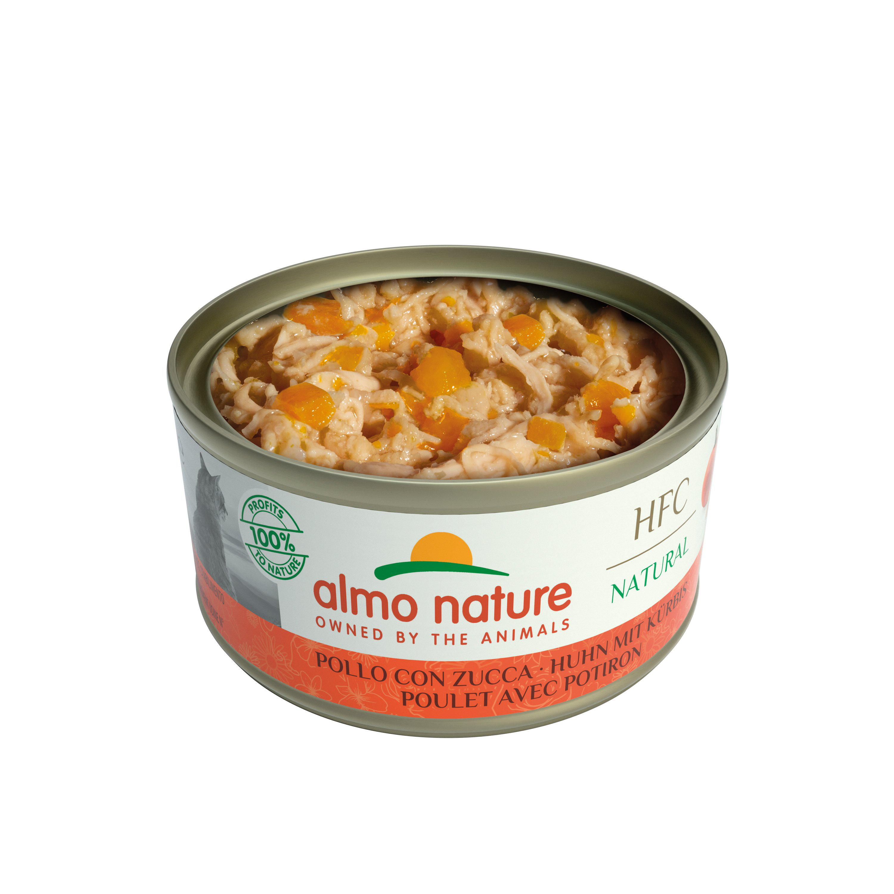 Almo Nature - P&acirc;t&eacute;e en Bo&icirc;te HFC Natural Poulet avec Potiron pour Chat - 70g Image num&eacute;ro 2