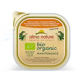 Almo Nature - Pâtée en Barquette Daily Menu Bio au Poulet et Pomme de Terre pour Chien - 300g
