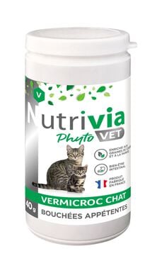 Nutrivia Vet - Bouchées Appétentes Vermicroc pour Chats - 40g