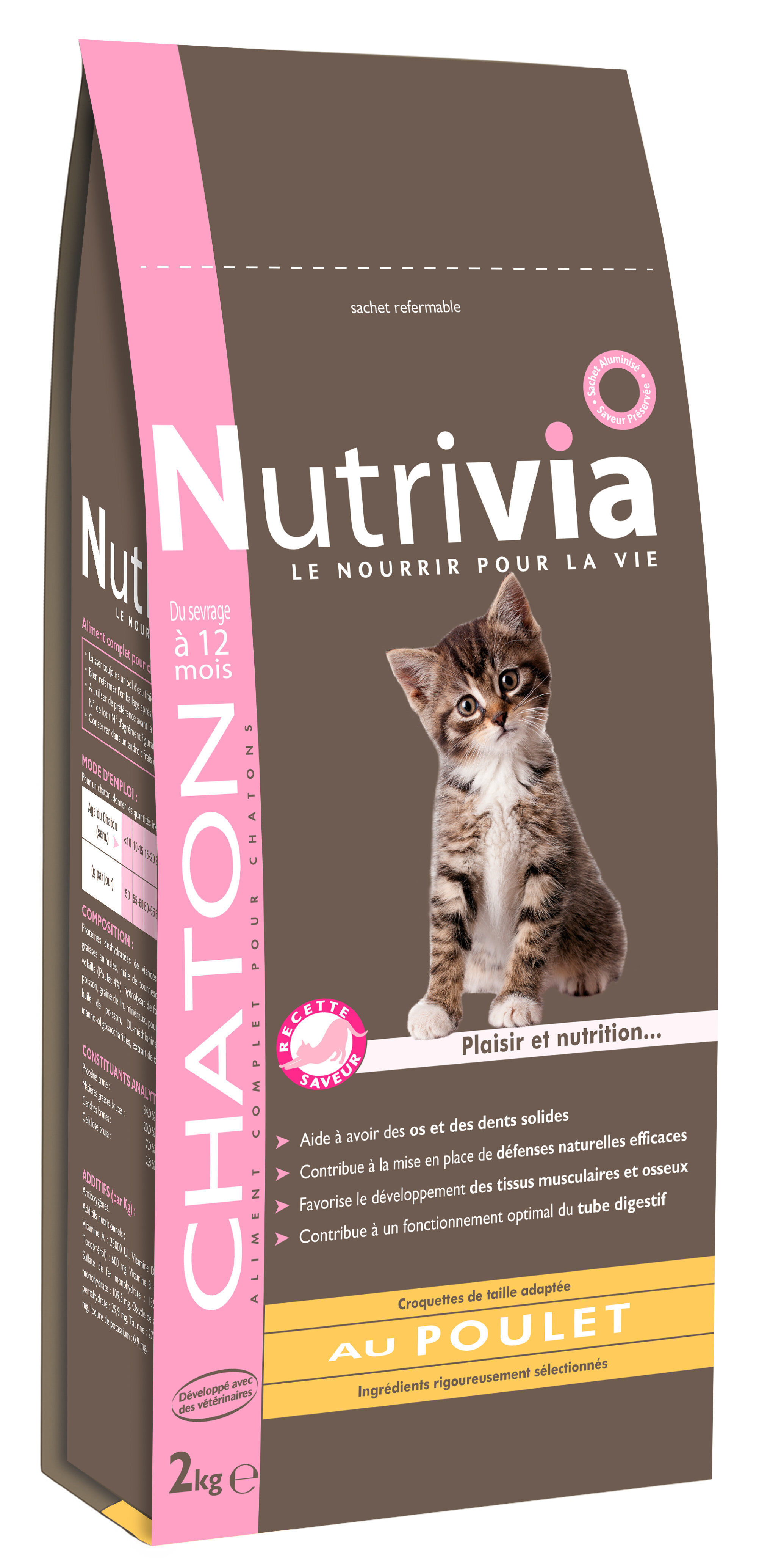 Nutrivia - Croquettes au Poulet pour Chaton Image num&eacute;ro 2