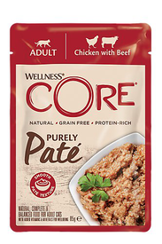 WELLNESS CORE - Repas Complet Purely Pâté au Poulet & Boeuf - 85g