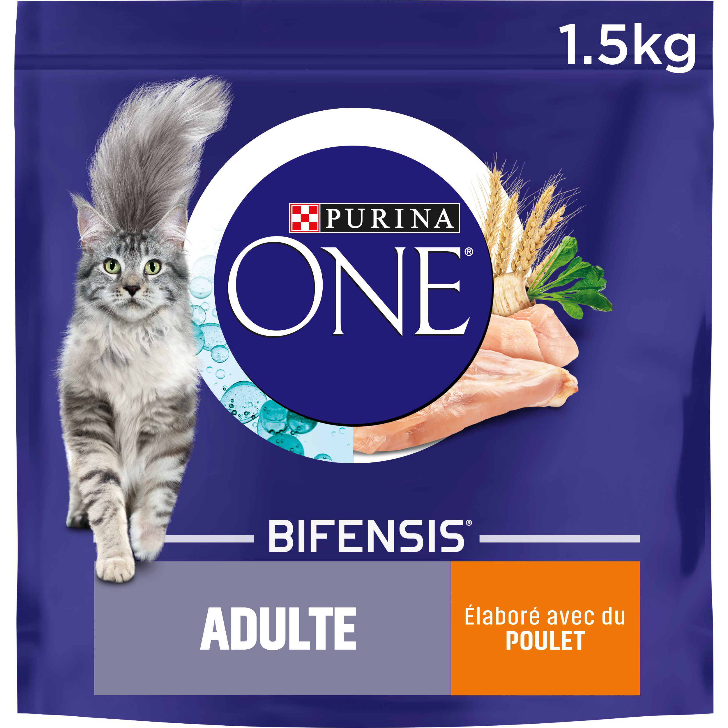 Purina One - Croquettes au Poulet et C&eacute;r&eacute;ales pour Chat Adulte - 1,5Kg Image num&eacute;ro 1