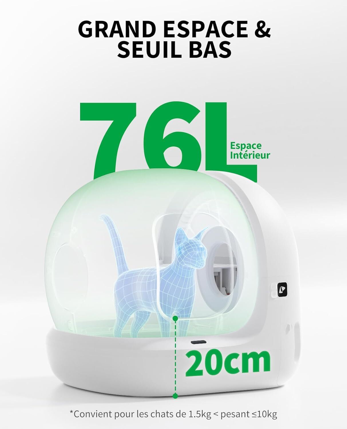 Petkit - Maison De Toilette Robot liti&egrave;re PURAMAX 2 Automatique pour Chats Image num&eacute;ro 7