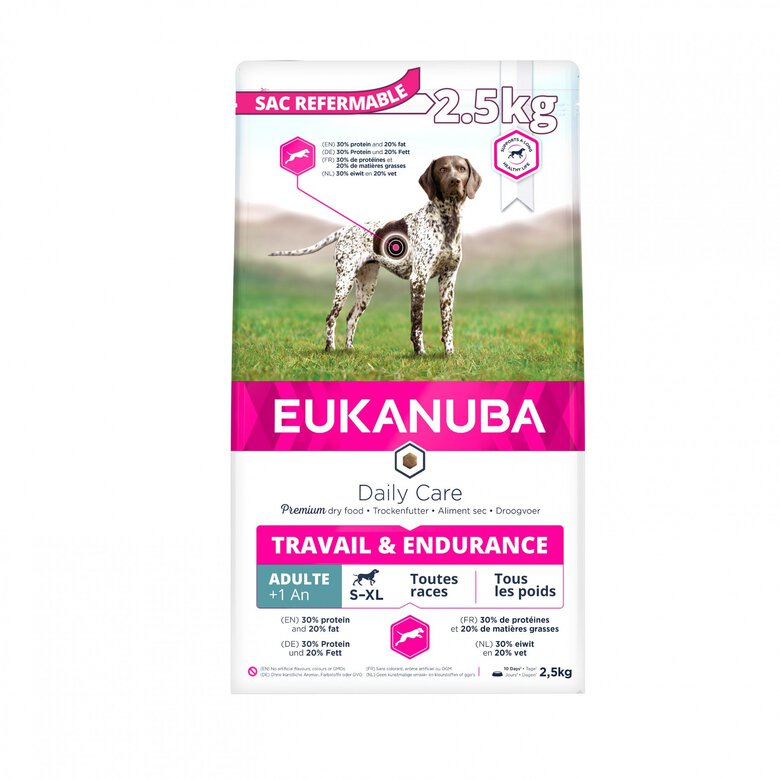 Eukanuba -  Croquettes Daily Care Adulte Travail & Endurance Poulet 2,5kg image number null