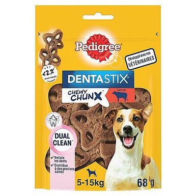 Pedigree - Friandises Dentastix Chewy Chunx au Bœuf pour Chien - 68g