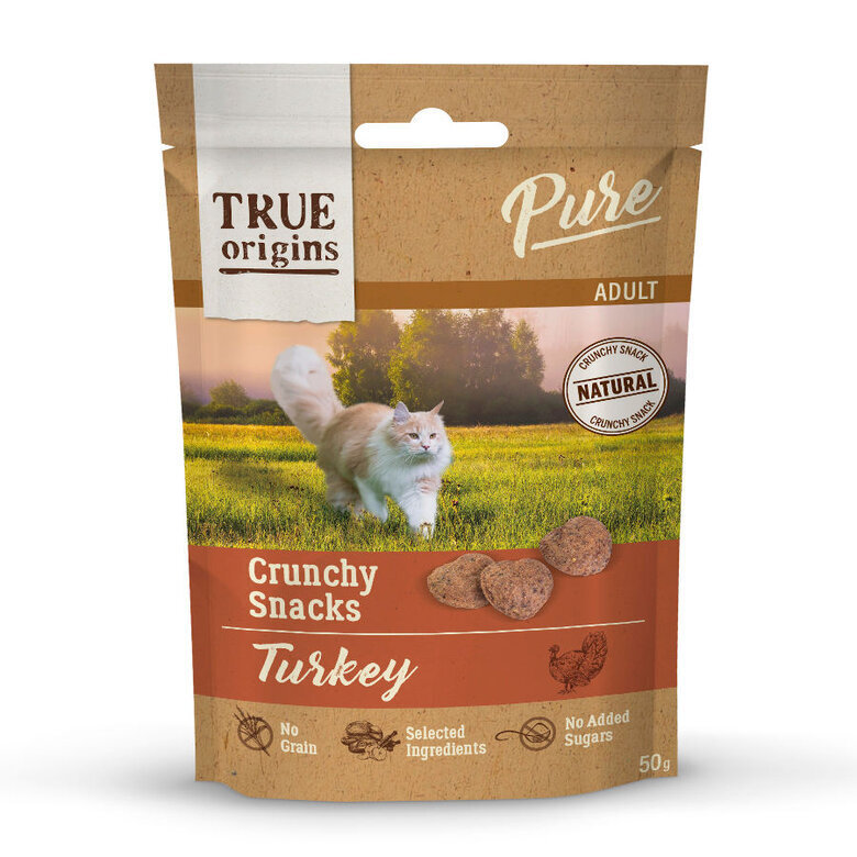 True Origins Pure - Friandises Crunchy à la Dinde pour Chats - 50g Image numéro 1 True Origins Pure - Friandises Crunchy à la Dinde pour Chats - 50g Image numéro 1