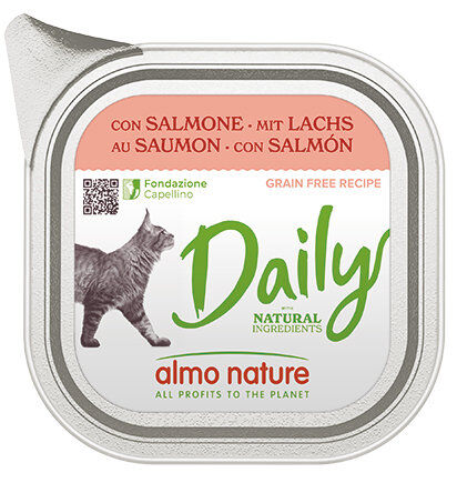 Almo Nature - P&acirc;t&eacute;e Dailygrain Free Saumon - 100g Image num&eacute;ro 1