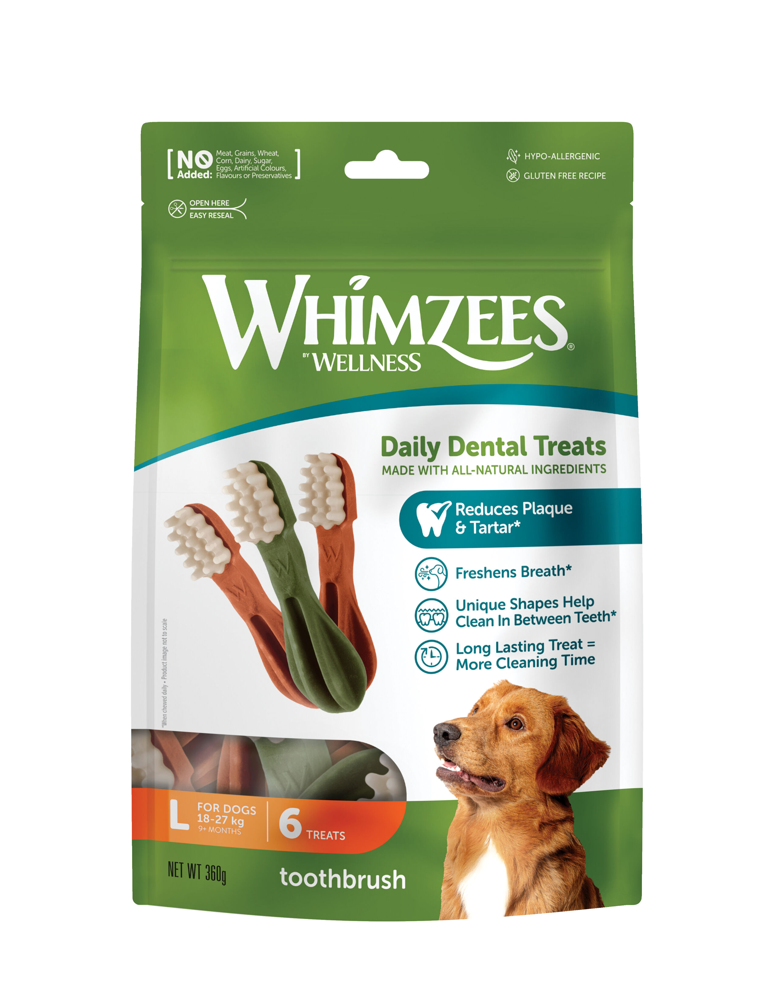 Whimzees - Friandises Daily Dental Treats Toothbrush pour Chiens - L Image num&eacute;ro 1