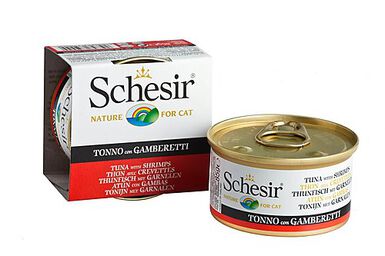Schesir - Boîte Pâtée au Thon avec Poulet en Gelée pour Chat - 85g