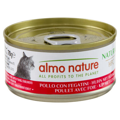 Almo Nature - Pâtée en Boîte HFC Natural Poulet avec Foie pour Chat - 70g