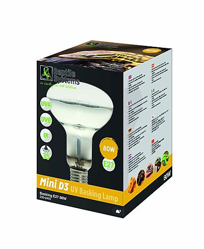 Reptile Systems - Lampe Basking D3 Mini E27 pour Reptiles - 80W Image num&eacute;ro 1