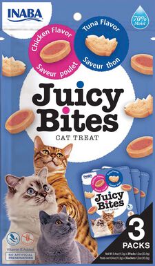 Inaba - Friandises Juicy Bites Poulet et Thon pour Chats - 3x11,3g