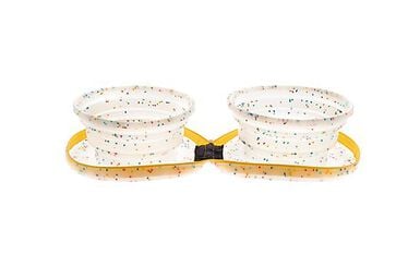 Ferribiella - Bol Double Conffeti en Silicone pour Chien - 350ml