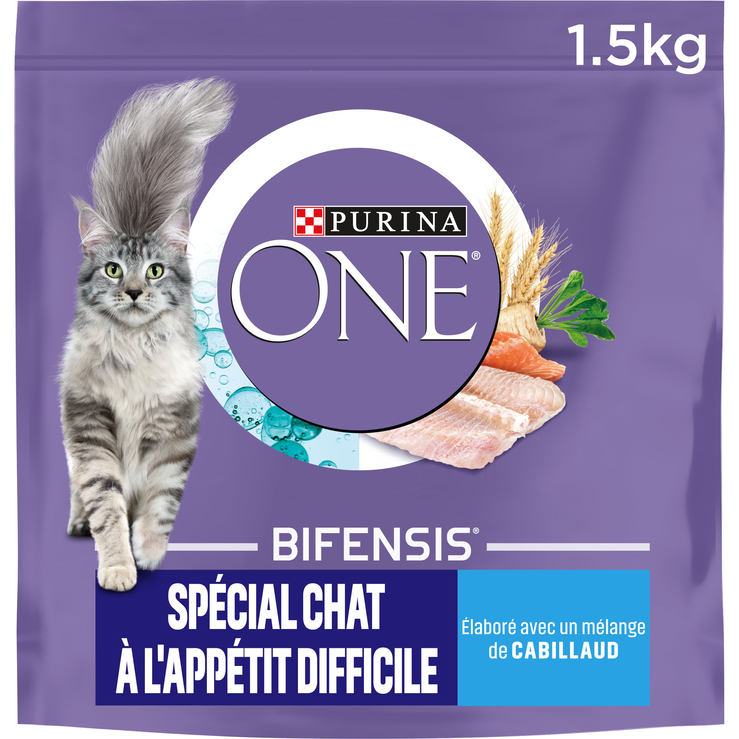 Purina One - Croquettes Sp&eacute;cial Chat difficile au Cabillaud et &agrave; la Truite - 1,5kg Image num&eacute;ro 4