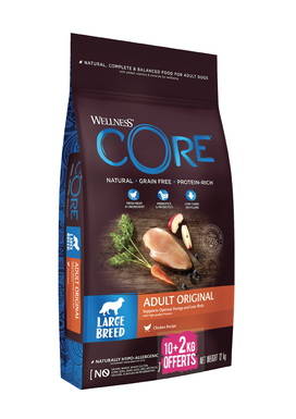 Wellness CORE - Croquettes Original Dinde et Poulet pour Chien Grande Race