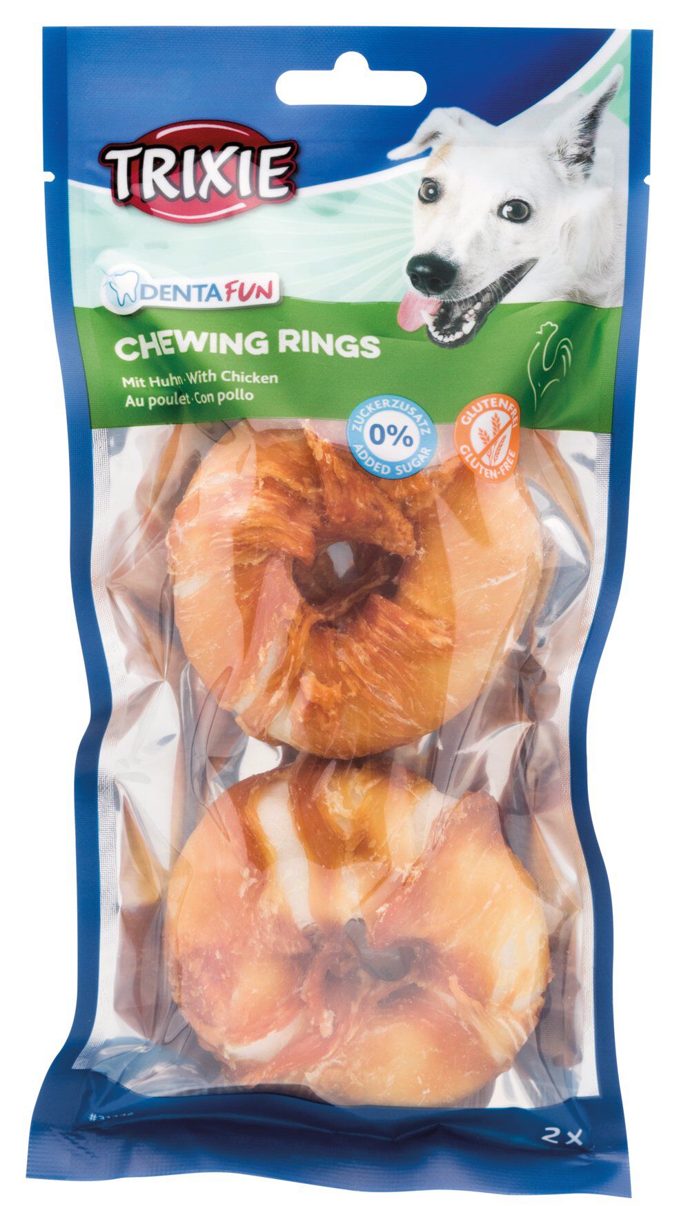 Trixie - Denta Fun Chicken Chewing Rings - 6cm 2 Pcs/110g Image num&eacute;ro 1