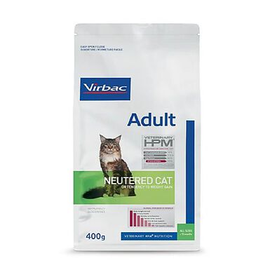 Virbac - Croquettes Veterinary HPM Adult Neutered pour Chats - 400g
