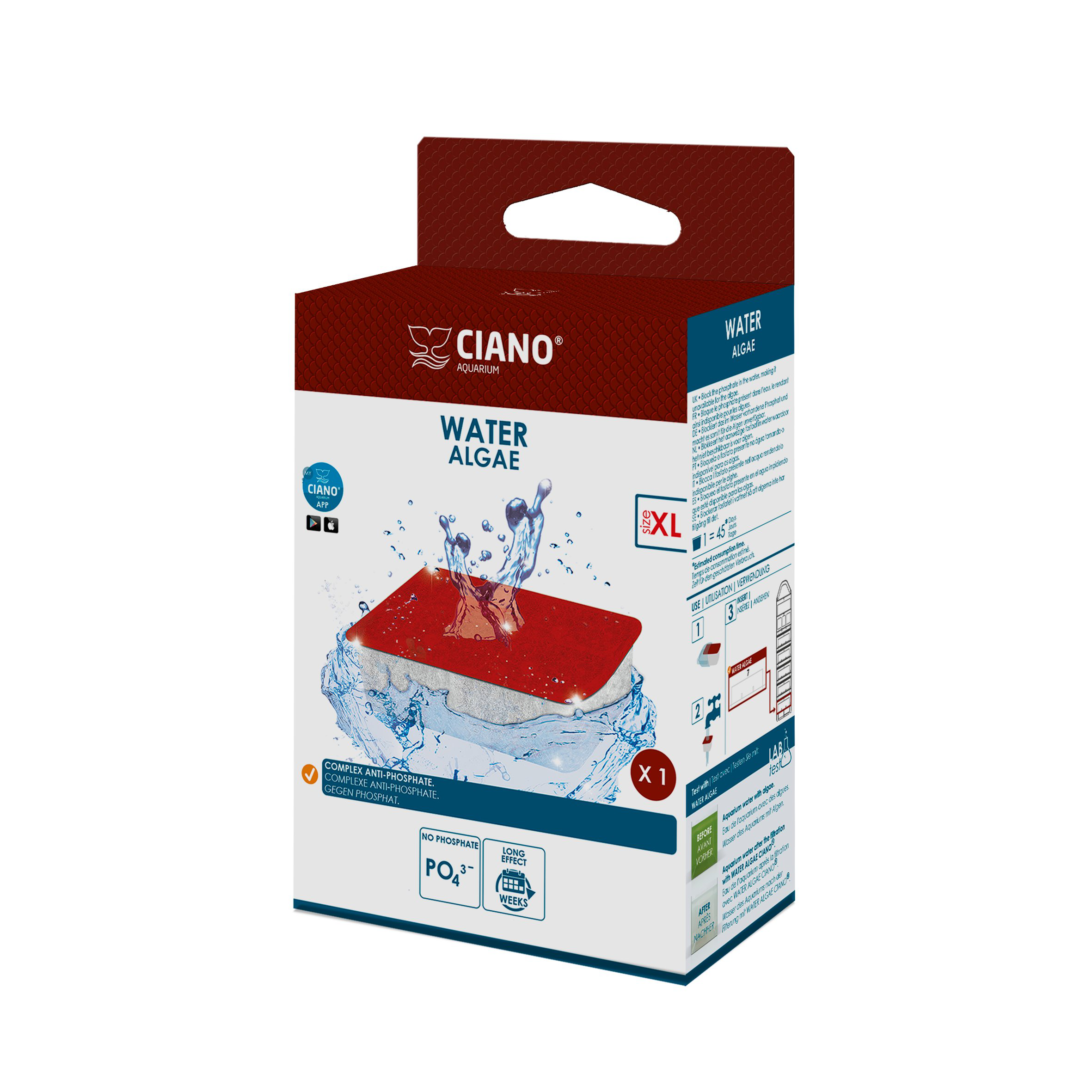 Ciano - Cartouche Water Algae pour Aquarium - XL Image num&eacute;ro 1