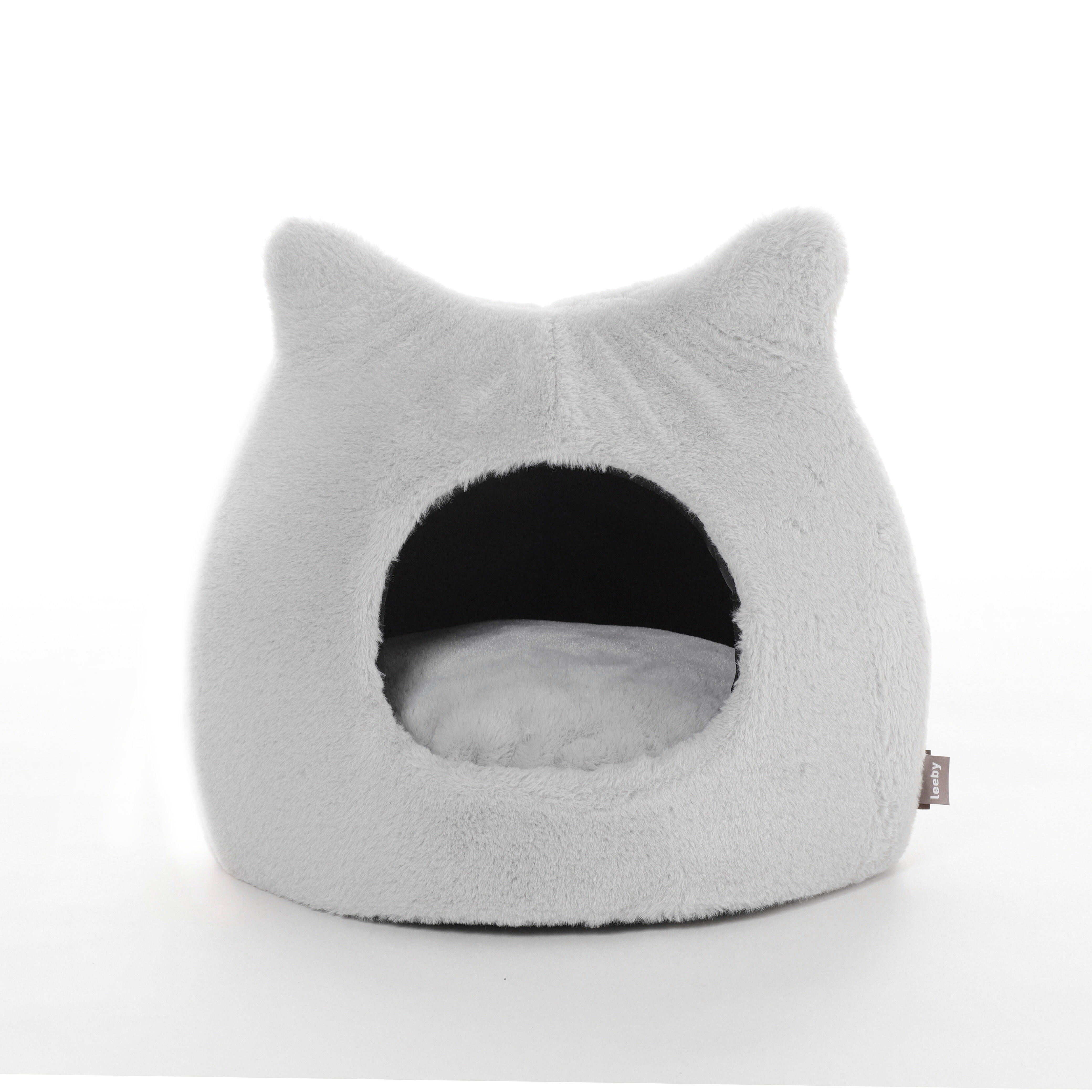 Leeby - Igloo Extra Doux pour Chats - Gris Image num&eacute;ro 1
