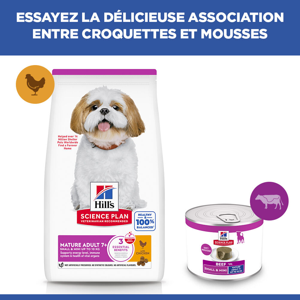 Hill's Science Plan - Mature Small&Mini Mousse Pour Chien Ag&eacute; De Petite Race B&oelig;uf  - 200g Image num&eacute;ro 9