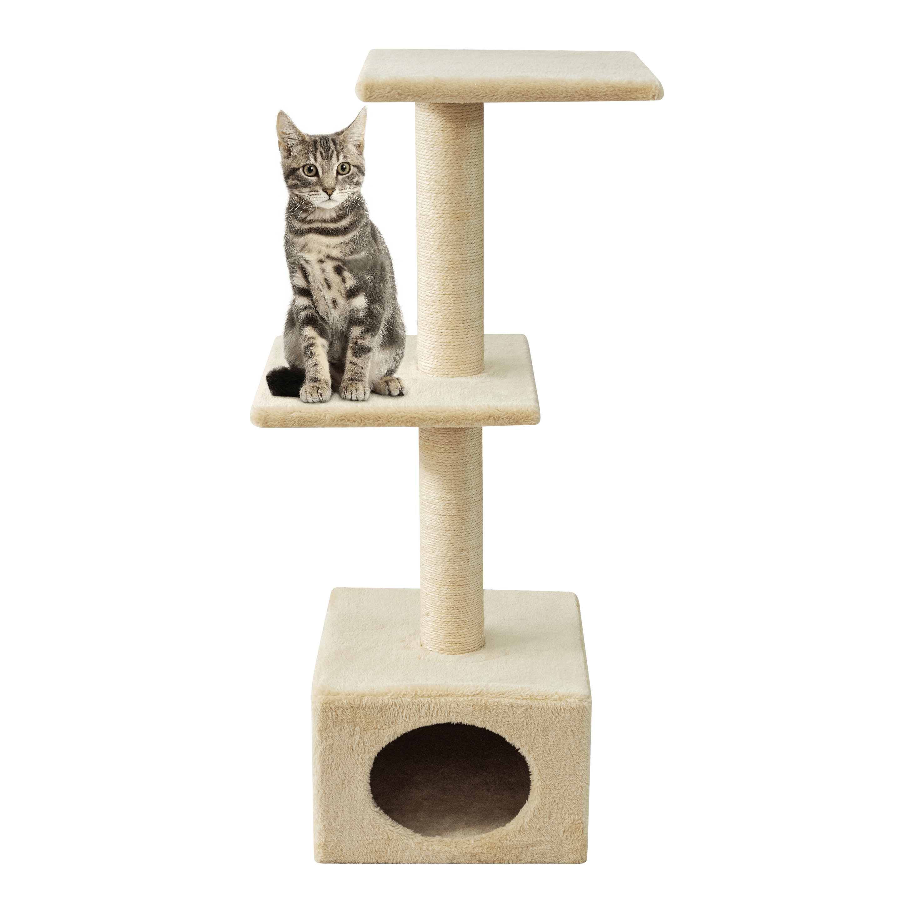 Leeby - Arbre &agrave; Chat Cube Colette pour Chats - Beige Image num&eacute;ro 1
