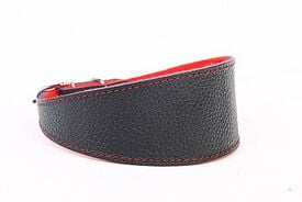 Yogipet - Collier en Cuir Lévrier pour Chien Rouge