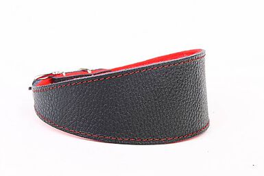 Yogipet - Collier en Cuir Lévrier pour Chien Rouge