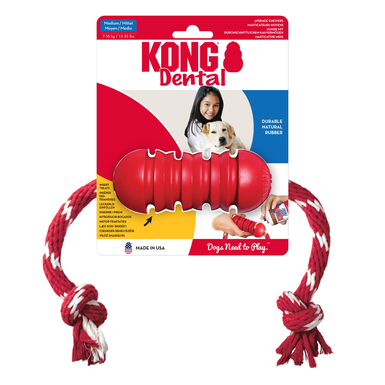 KONG - Jouet Dental w/Rope pour Chiens - M
