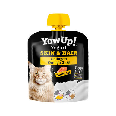 Yowup - Yaourt SAUMON pour PEAU ET POIL Chat 85GR
