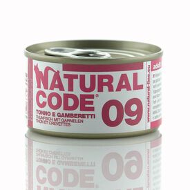 Natural Code - Mélange de Thon et Crevettes 09 pour Chats - 85g