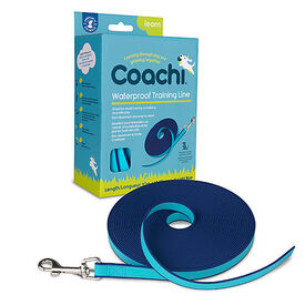 Coachi - Laisse de Dressage Waterproof Bleu pour Chiens - 10m