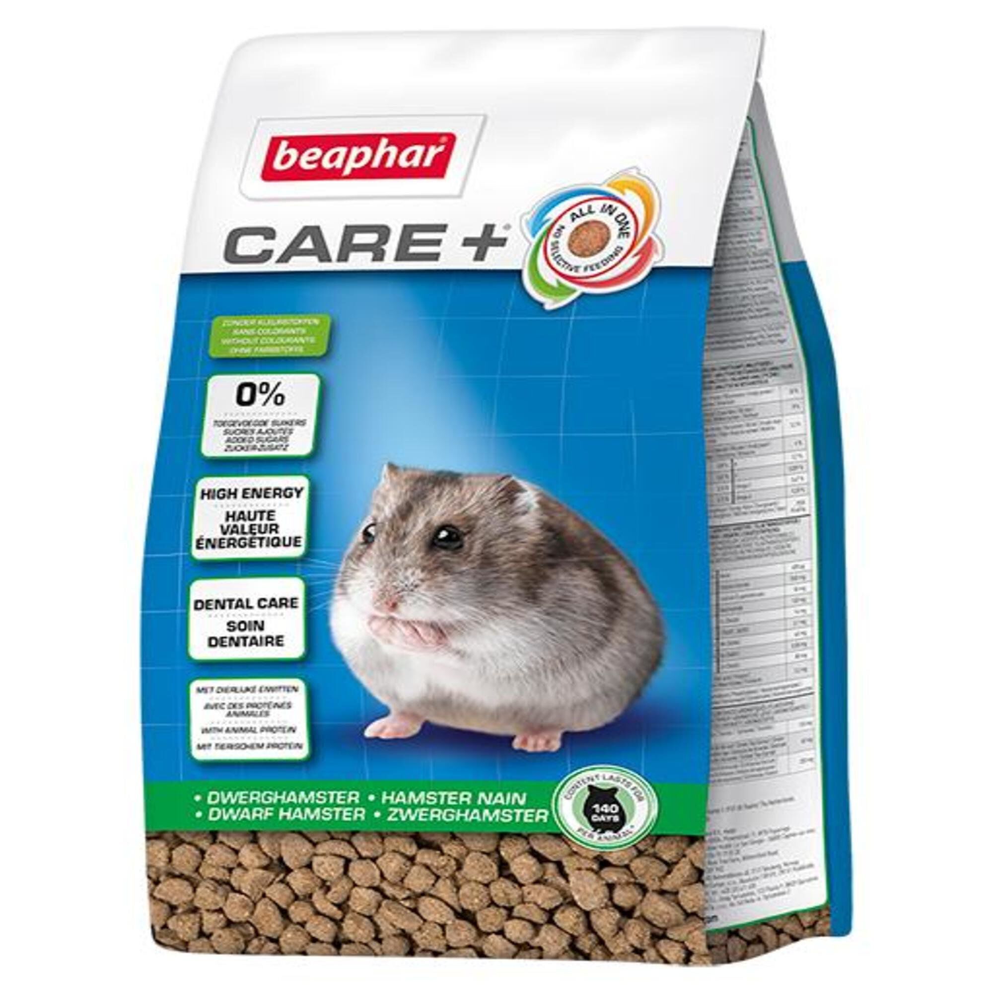 Beaphar - CARE+ alimentation premium compl&egrave;te extrud&eacute;e All-in-one pour hamster nain - 700 g Image num&eacute;ro 1