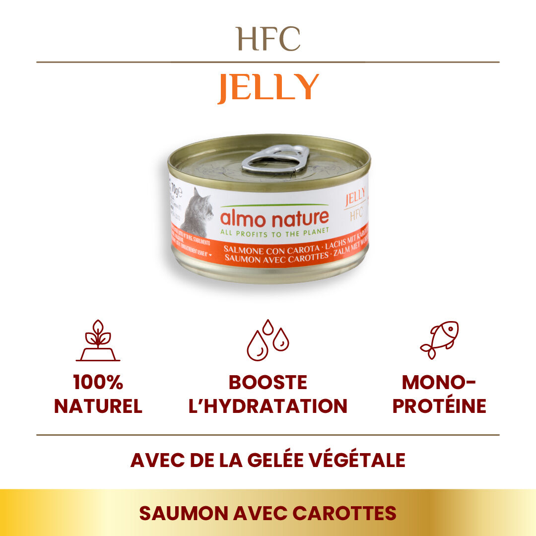 Almo Nature - P&acirc;t&eacute;e Hfc Jelly Saumon Avec Carotte - 70g Image num&eacute;ro 2