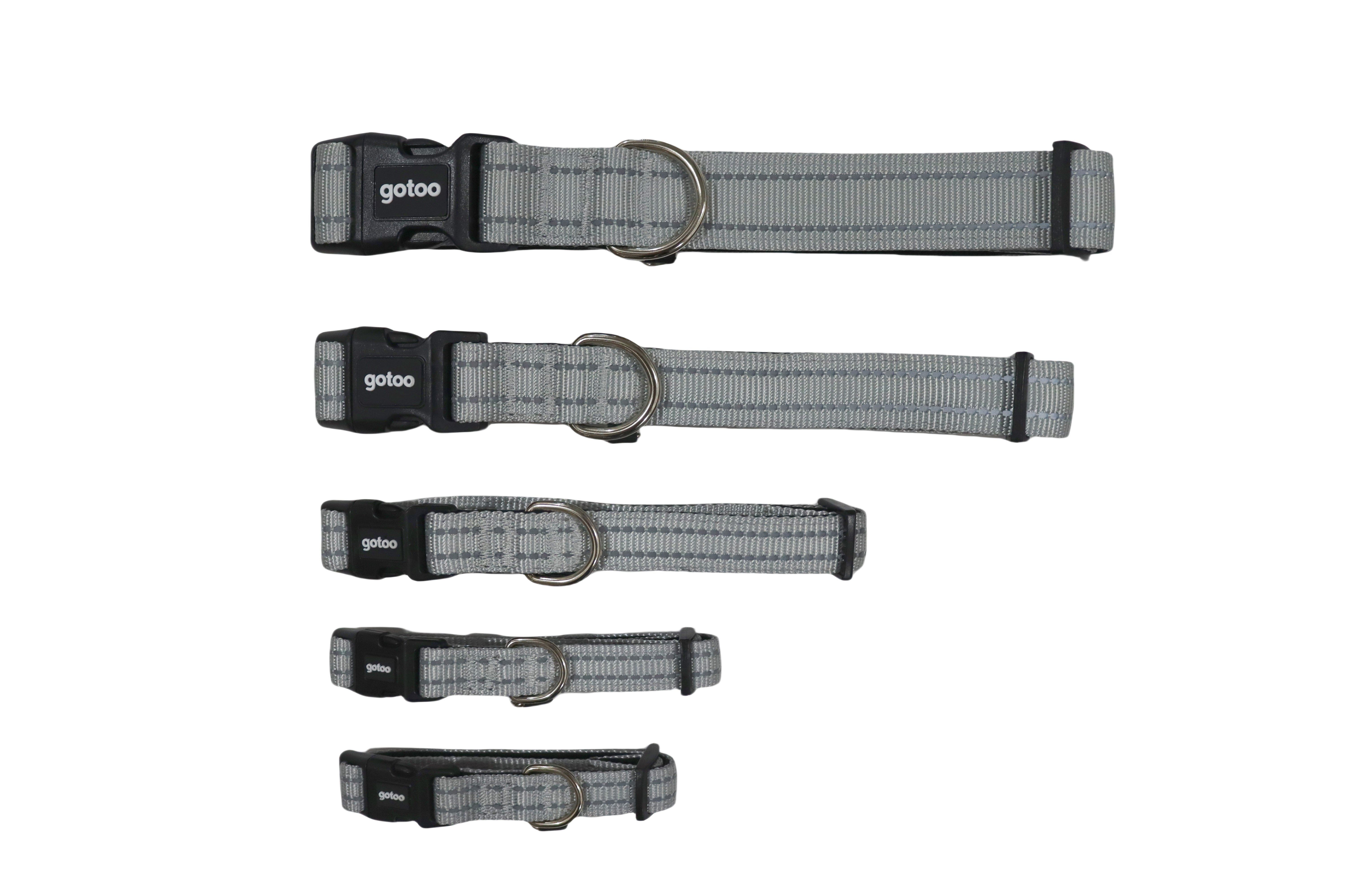 Gotoo - Collier Essentials en Nylon Premium Gris pour Chien - XS Image num&eacute;ro 6