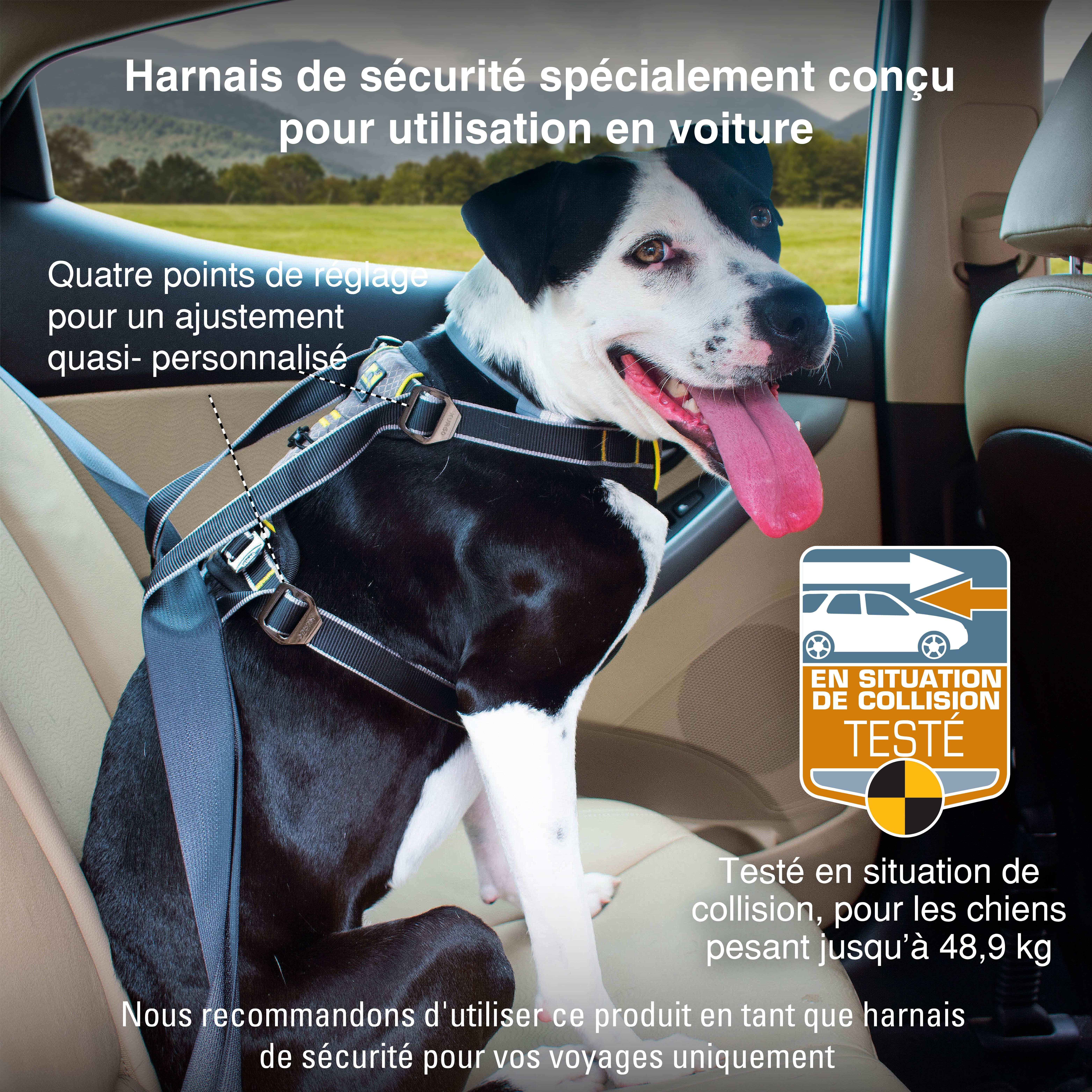 Kurgo - Harnais de S&eacute;curit&eacute; "Impact" Noir pour Chiens - S Image num&eacute;ro 4