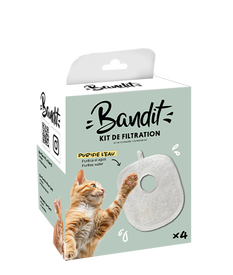 Bandit - Kit de Filtration pour Fontaine à Eau - x4