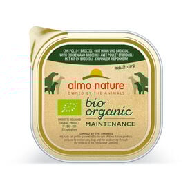 Almo Nature - Pâtée en Barquette Daily Menu Bio au Poulet et Brocoli pour Chien - 300g