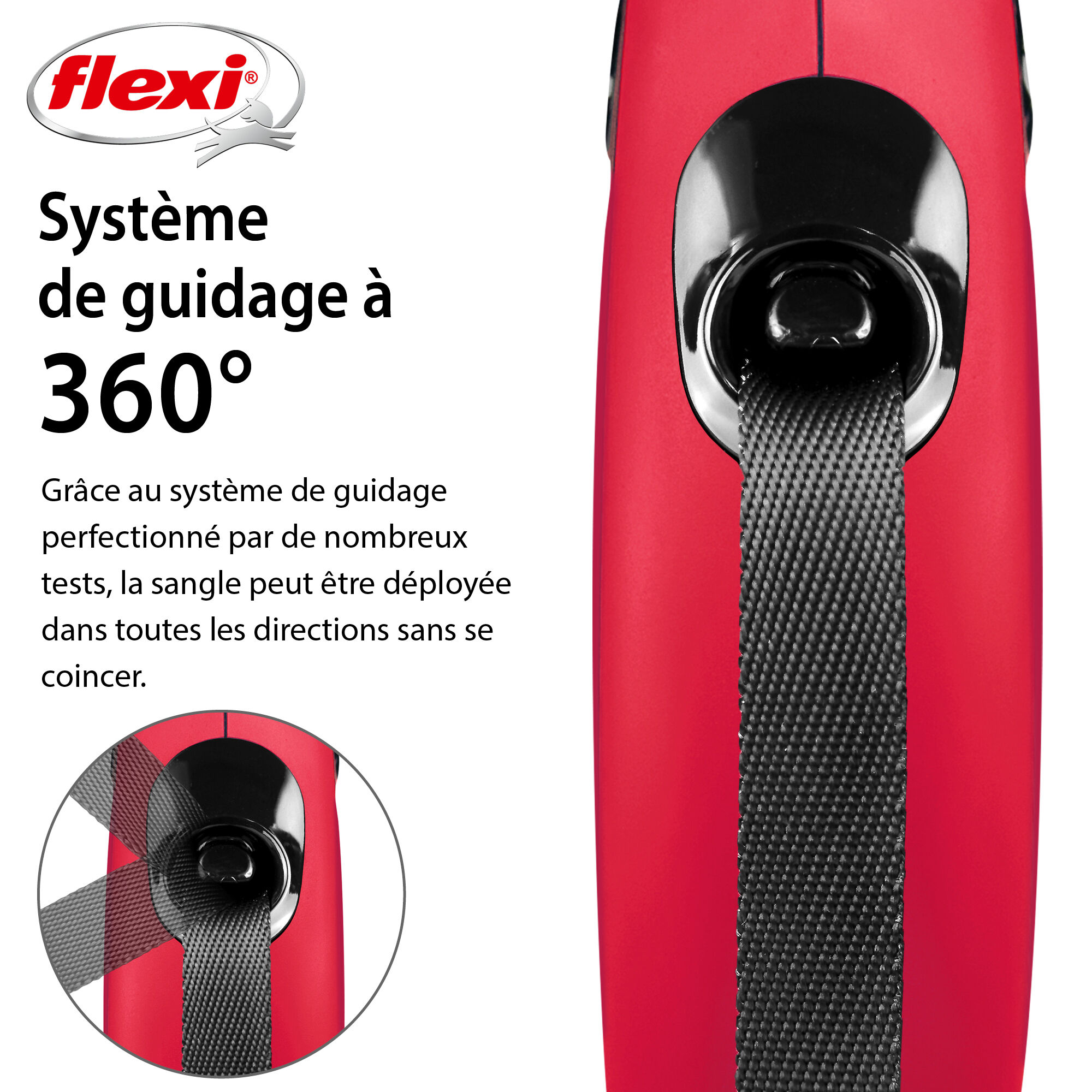 Flexi - Laisse Classic avec Sangle pour Chien Rouge - XS (3m) Image num&eacute;ro 2