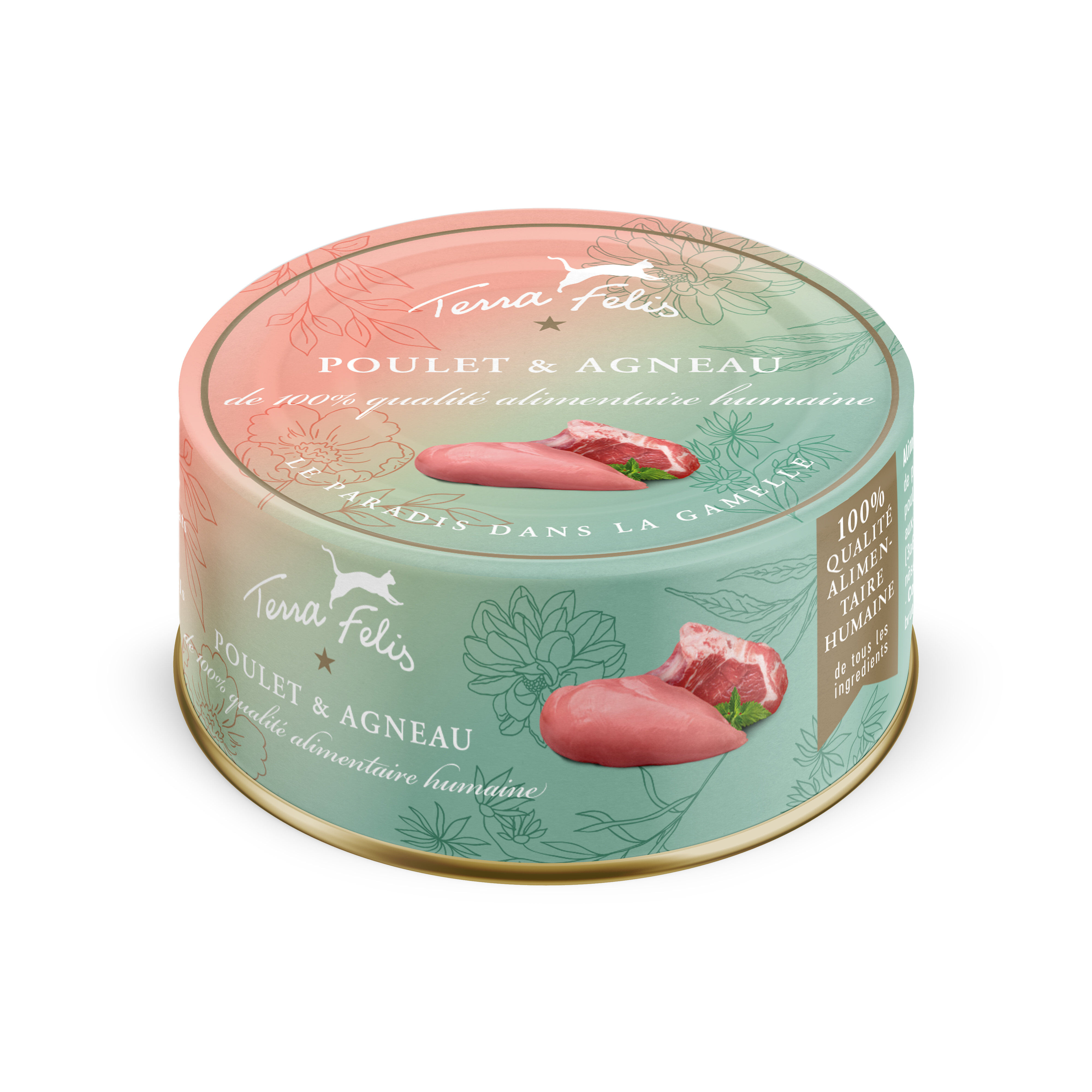 Terra Felis - Aliment Naturel au Poulet et Agneau pour Chats - 80g Image num&eacute;ro 1