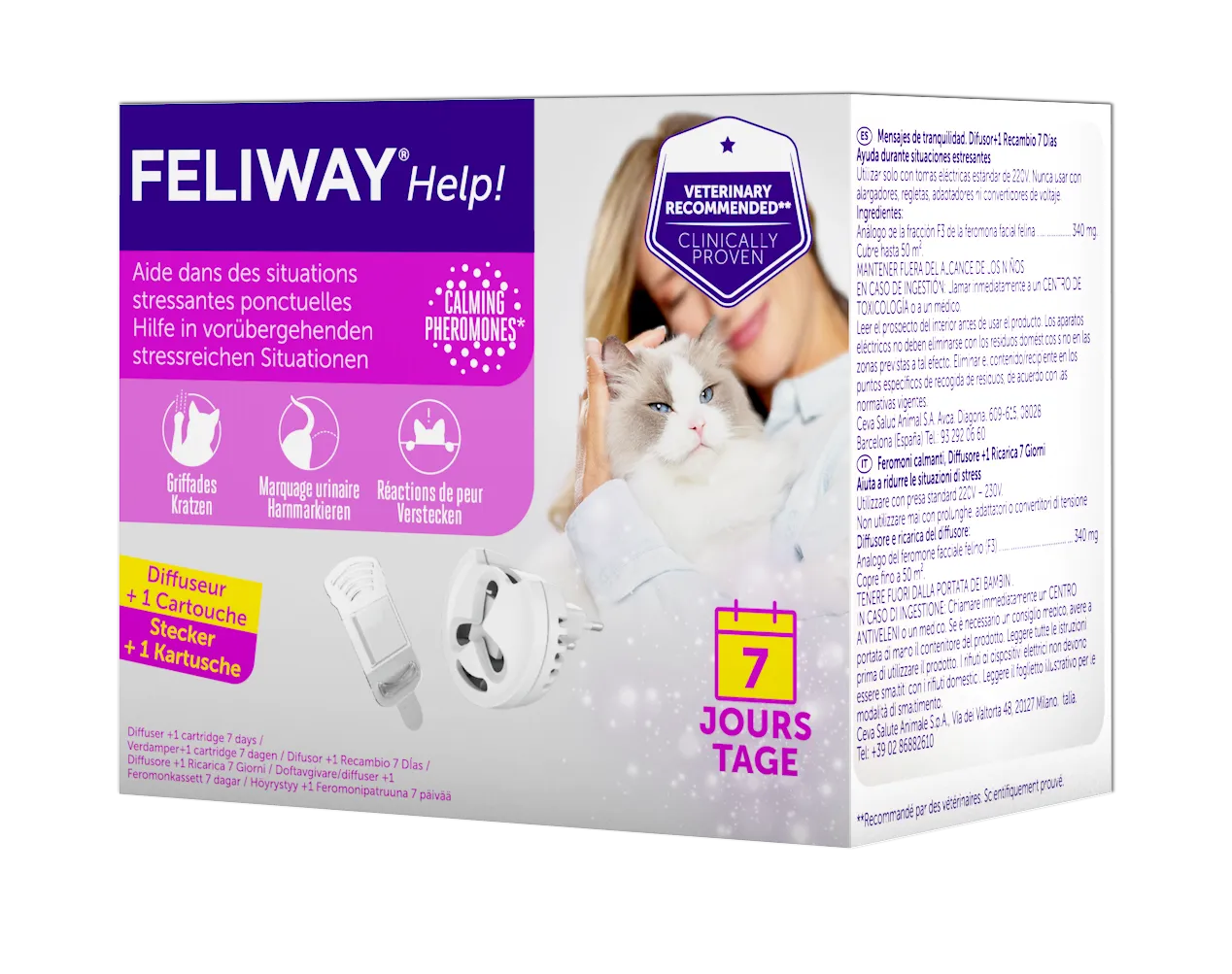Feliway Help - Diffuseur + 1 Cartouche pour le Stress du Chat Image num&eacute;ro 2