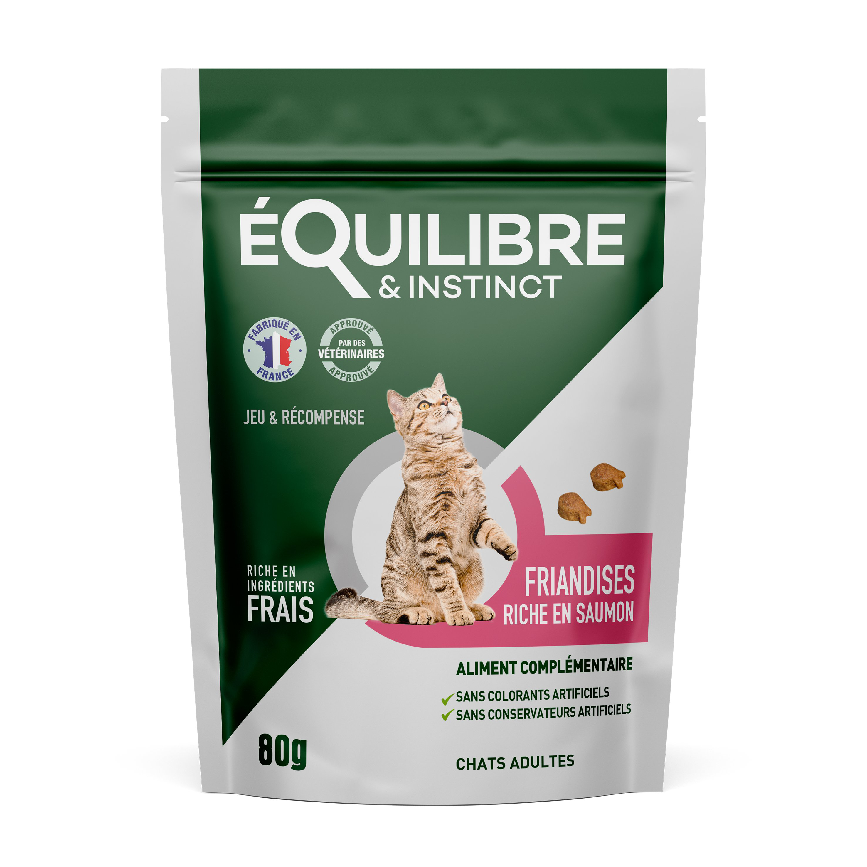 &Eacute;quilibre & Instinct - Friandises Adulte au Saumon pour Chat - 80g Image num&eacute;ro 1