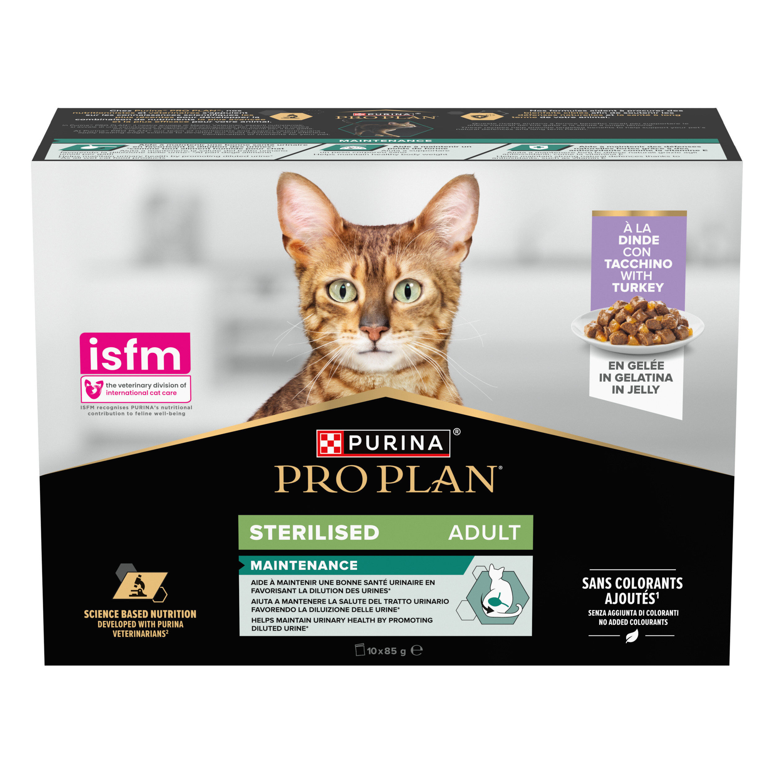 Pro Plan - P&acirc;t&eacute;e en Gel&eacute;e Adult Sterilised Maintenance Dinde pour Chats - 10x85g Image num&eacute;ro 1