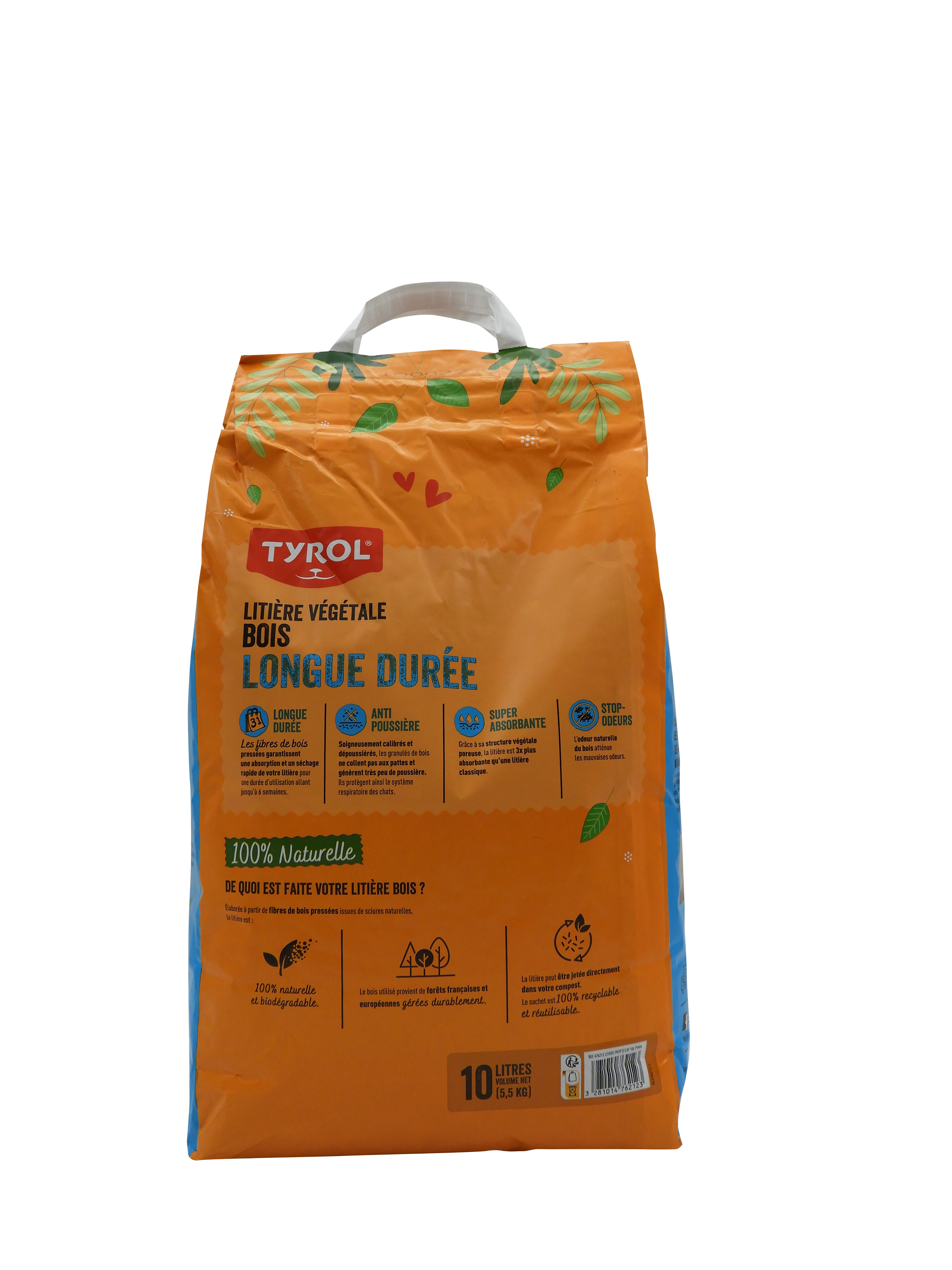 Tyrol - Liti&egrave;re Prop'O'Cat Granul&eacute;s de Bois pour Chats - 10L Image num&eacute;ro 2